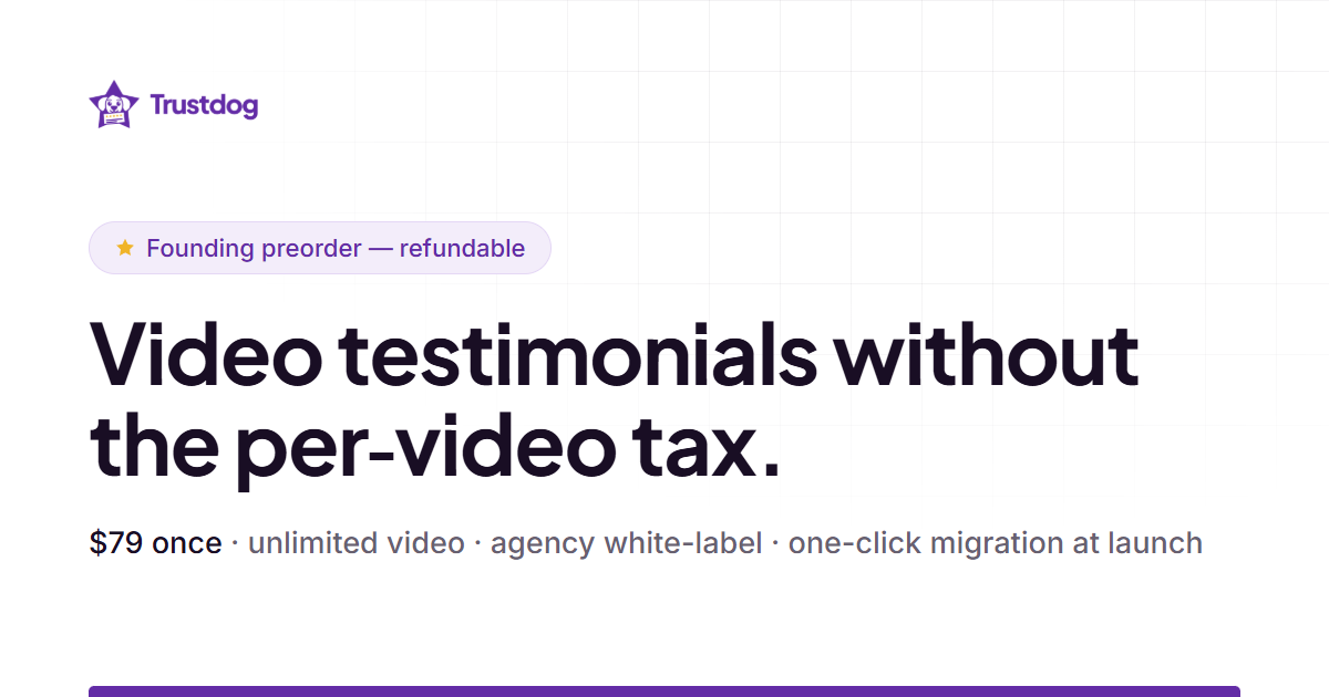 Every testimonial tool charge too much just to collect video testimonials, so I built my own logo